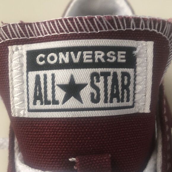 Converse Ox Canvas Sneaker 'Deep Bordeaux Youth Size 1 - 19.5 CM New - Picture 6 of 8